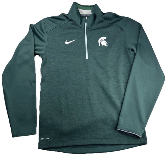 Nike Other - Nike Michigan State Spartans Sweater Men Small Green 1/4 Zip NCAA Basketball